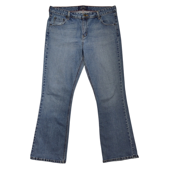 Levi Strauss Signature Stretch Low Rise Bootcut Denim Blue Jeans Women's Size 16 - Picture 1 of 12